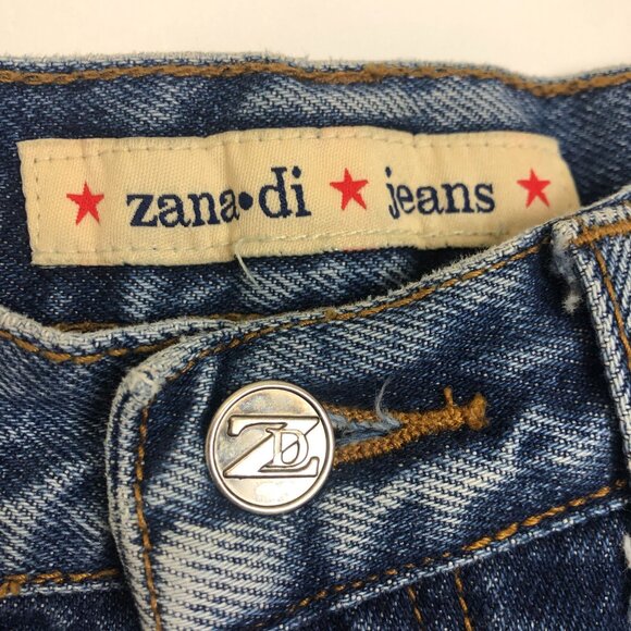 Vintage Zana Di Girls Acid Dye Wash Jeans Sz 8 Hip Hugger Flare Legs Hong Kong - Picture 5 of 12